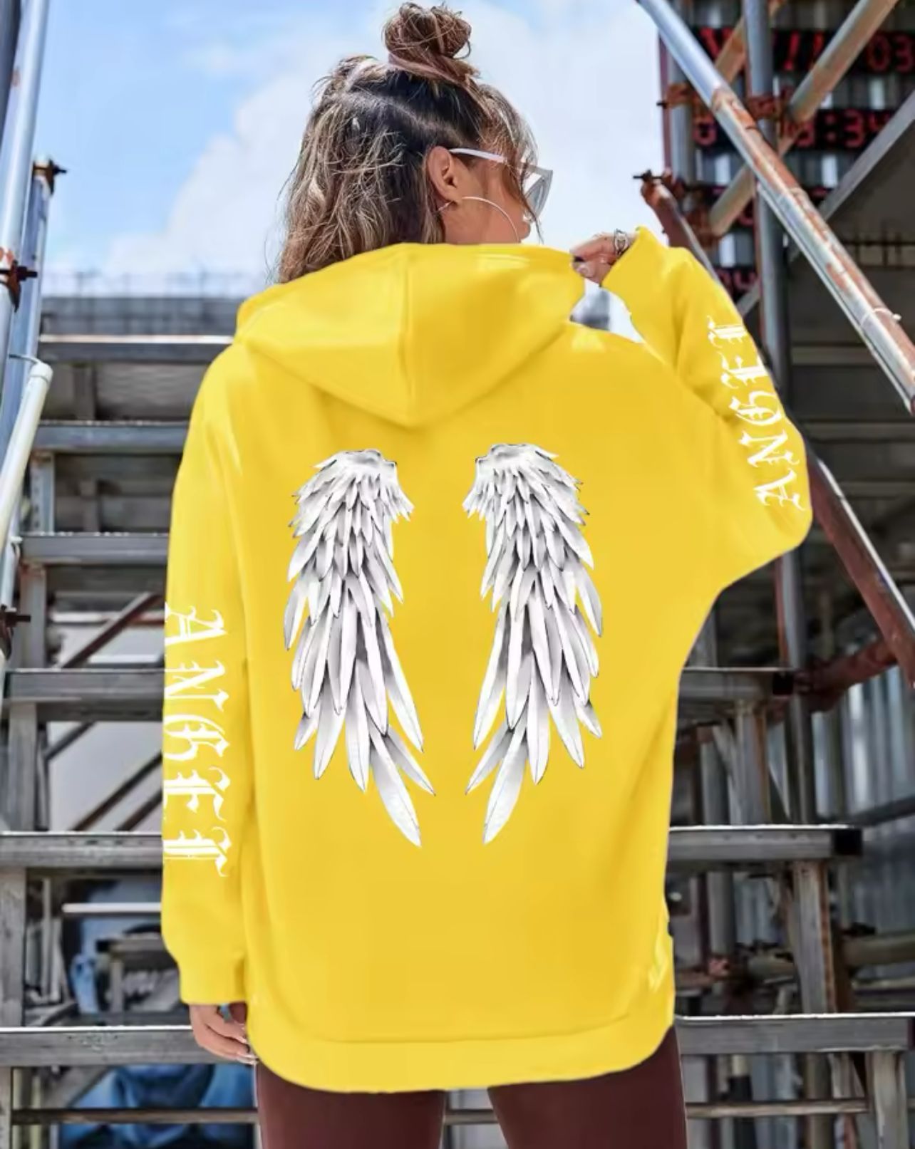 Sweat à capuche imprimé style streetwear Gomaki