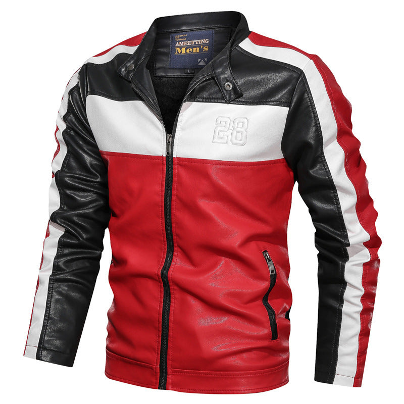 Men PU Leather Biker Style Gomaki