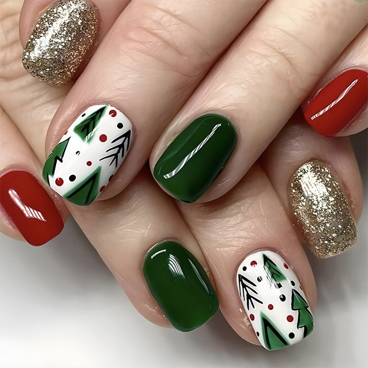Christmas Press On Nails Set Gomaki