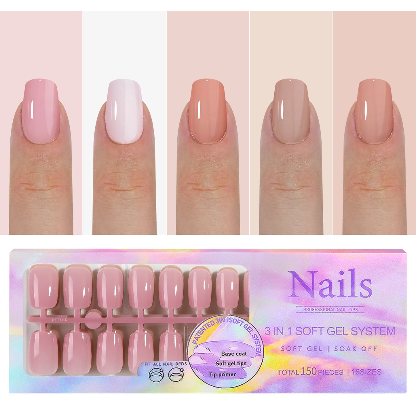 Manicure Wear Nail French Seamless Wear Nail Detachable Gomaki