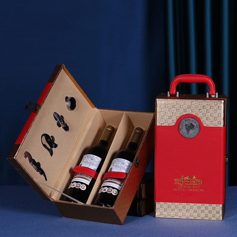 Luxury Leather Wine Gift Box Gomaki