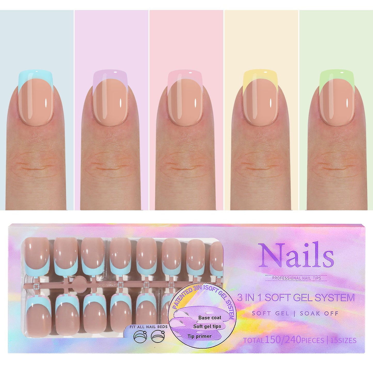 Manicure Wear Nail French Seamless Wear Nail Detachable Gomaki
