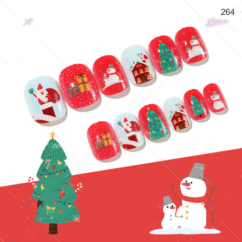 Christmas Pattern Press On Nails Gomaki