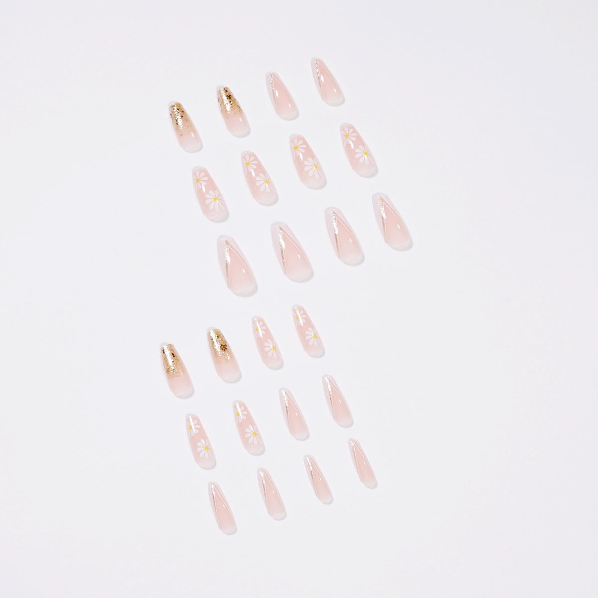 Daisy Floral French Nail Art Stickers Gomaki