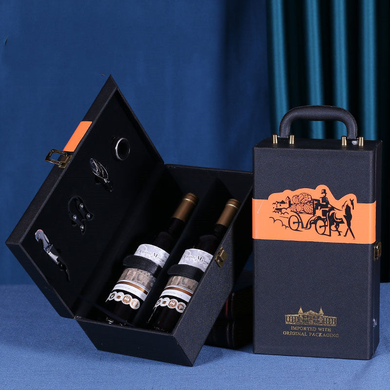 Luxury Leather Wine Gift Box Gomaki