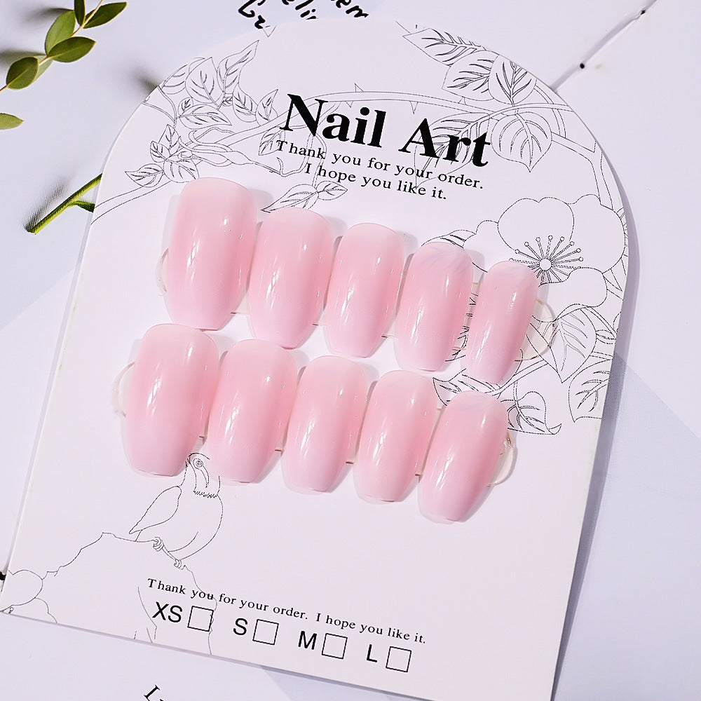 Natural Pink Gradient Press On Nails Gomaki