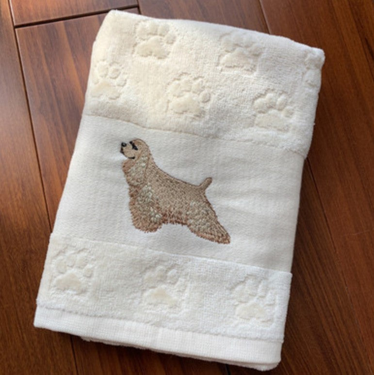 Embroidered Dog Hand Towels Gomaki Shop