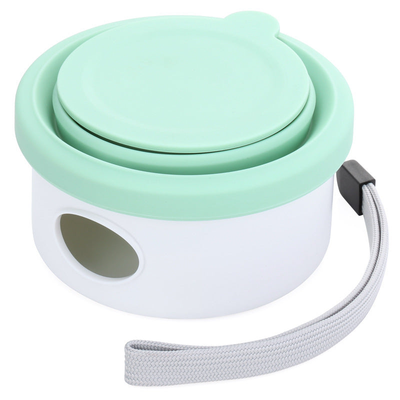 Collapsible Silicone Pet Bowl with Lid Gomaki