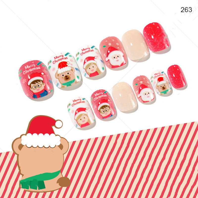 Christmas Pattern Press On Nails Gomaki