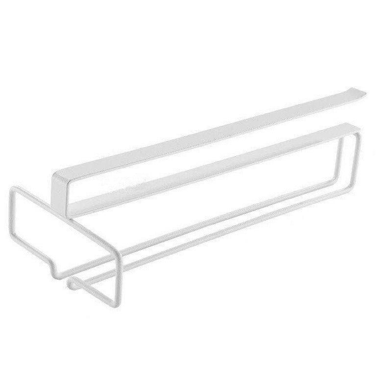 Under Cabinet White Metal Wine Glass Rack Gomaki