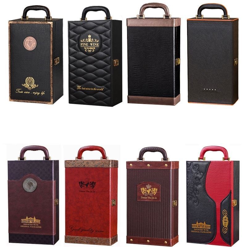 Luxury Double Bottle Wine Case Gomaki