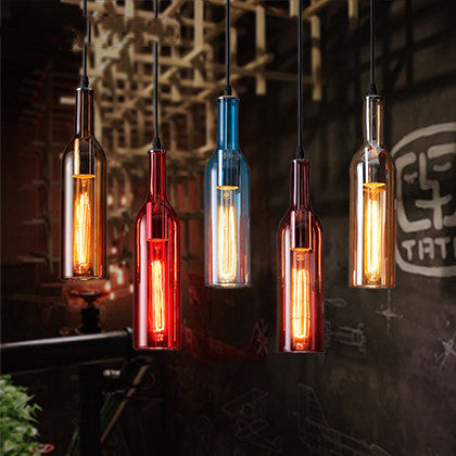Modern Wine Bottle Pendant Lights Gomaki