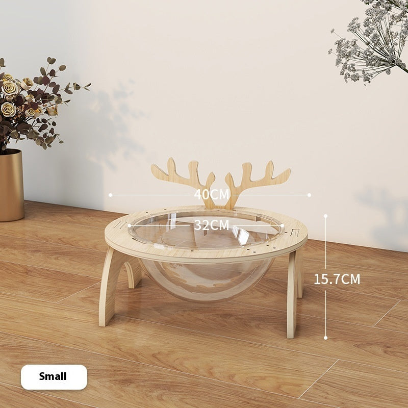 Cat Nest Space Capsule Solid Wood Pet Bed Gomaki