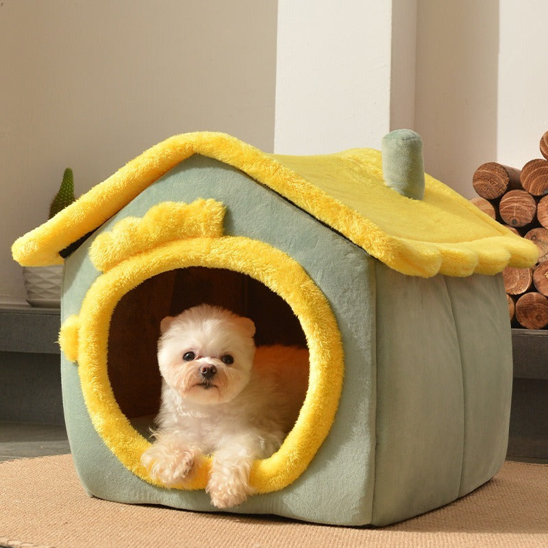 Plush Bear House Pet Bed Gomaki Shop