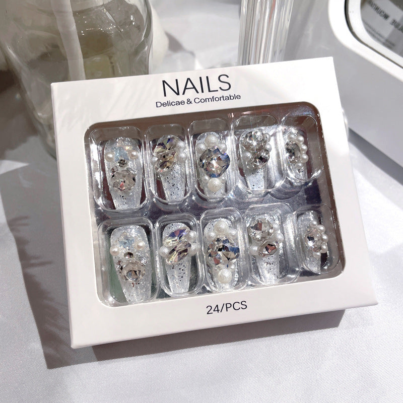 Luxury Crystal Rhinestone Press On Nails Gomaki