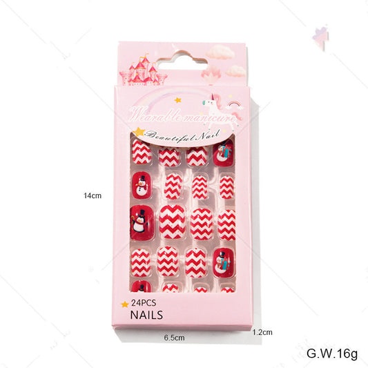 Christmas Pattern Press On Nails Gomaki