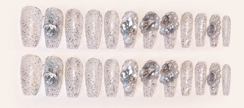 Luxury Crystal Rhinestone Press On Nails Gomaki