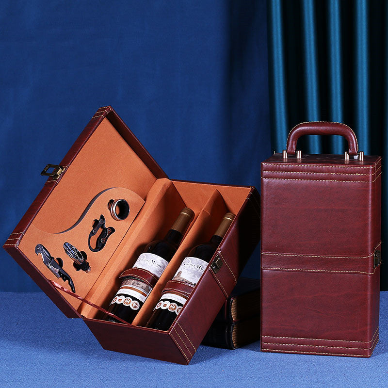 Luxury Leather Wine Gift Box Gomaki