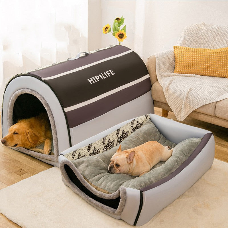 Luxury Arctic Velvet Pet House Gomaki
