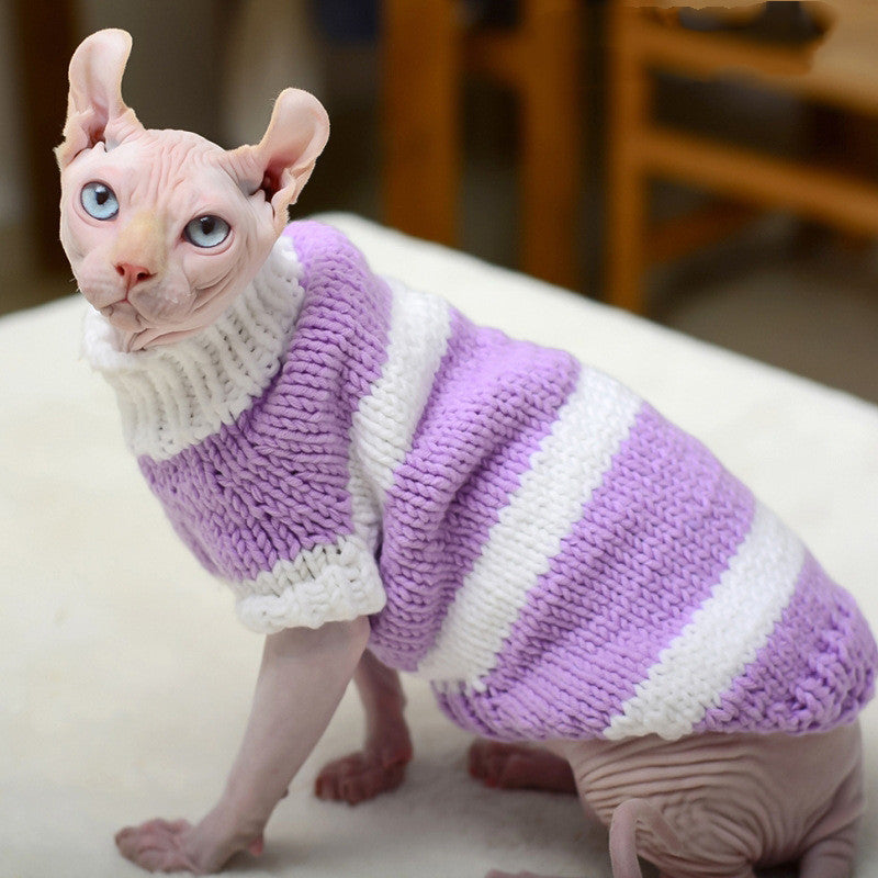 Hairless Sphynx Cat Warm Sweater Pet Clothes Gomaki