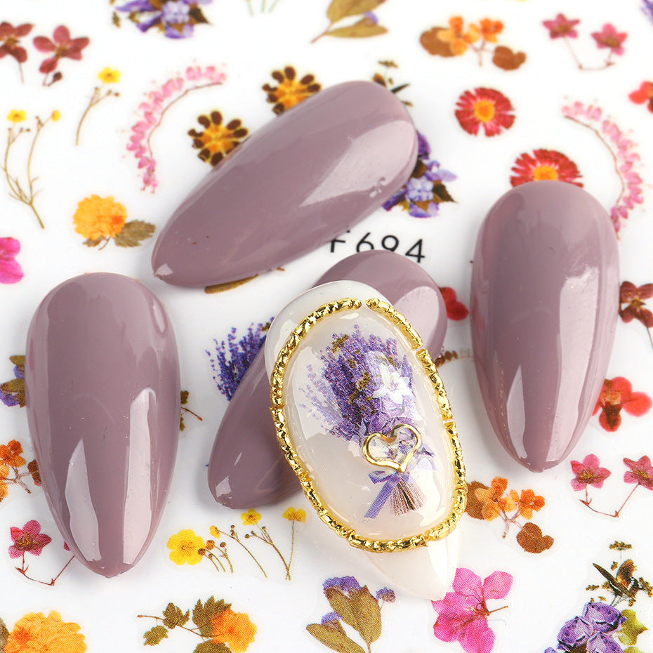 Tropical Leaf Nail Art Stickers Gomaki
