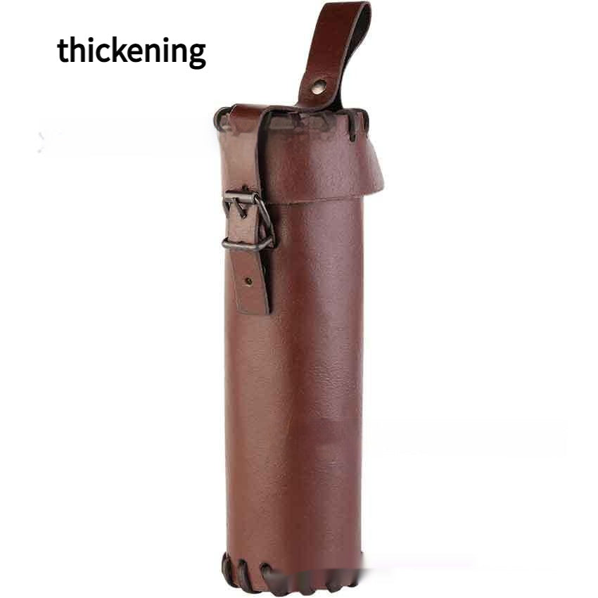 Porte-bouteille de vin vintage en cuir Gomaki