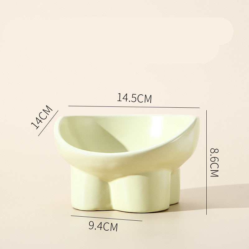 Modern Design Pet Bowl Ceramic Oblique Gomaki