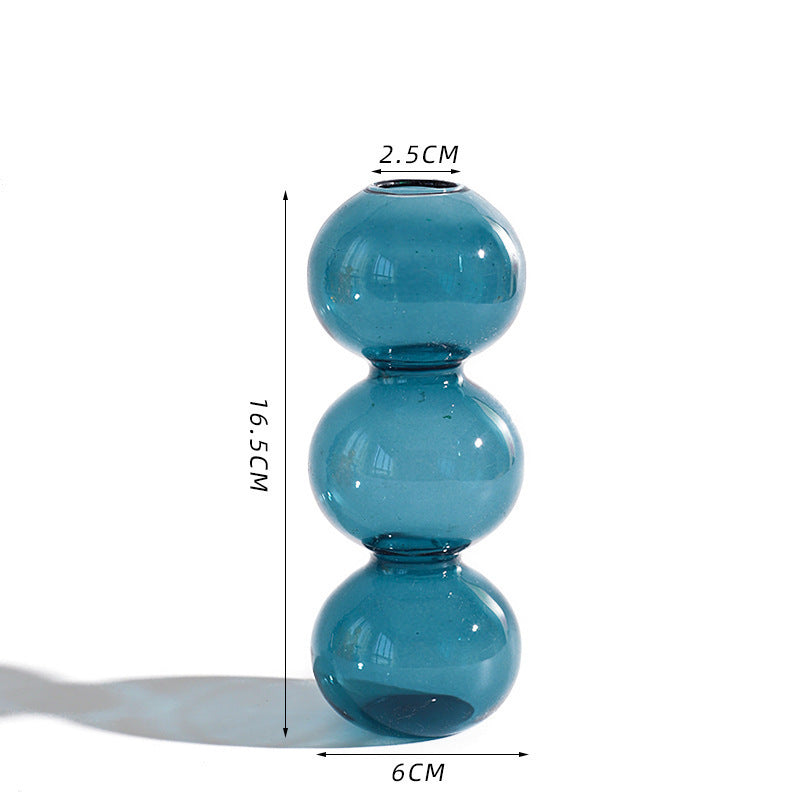 Modern Glass Vase Bubble Vase Art Colored Transparent Gomaki