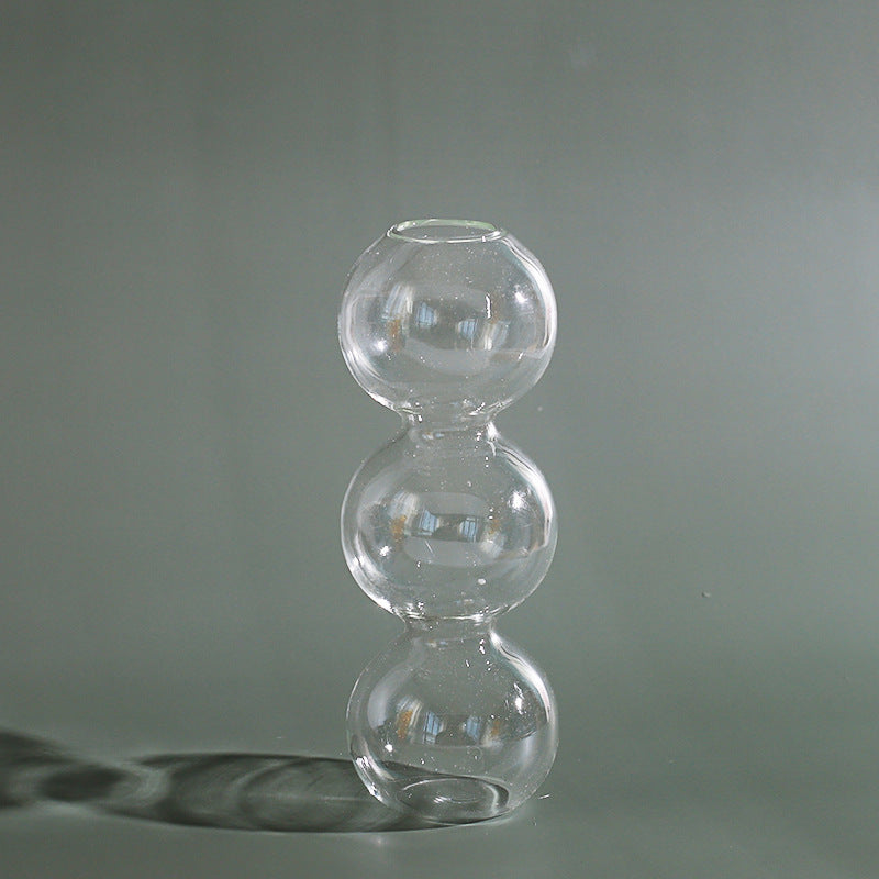Modern Glass Vase Bubble Vase Art Colored Transparent Gomaki