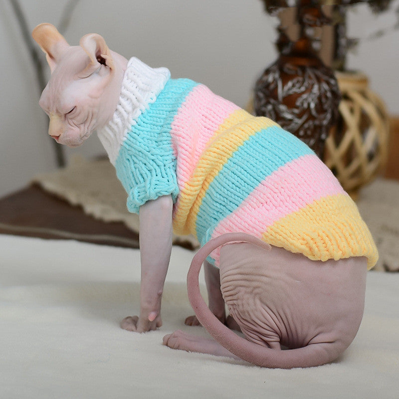 Hairless Sphynx Cat Warm Sweater Pet Clothes Gomaki