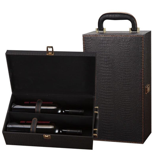 Luxury Double Bottle Wine Case Gomaki