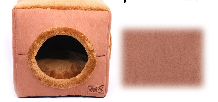 Soft Plush Cat And Small Dog Bed with Multiple Openings Gomaki Shop