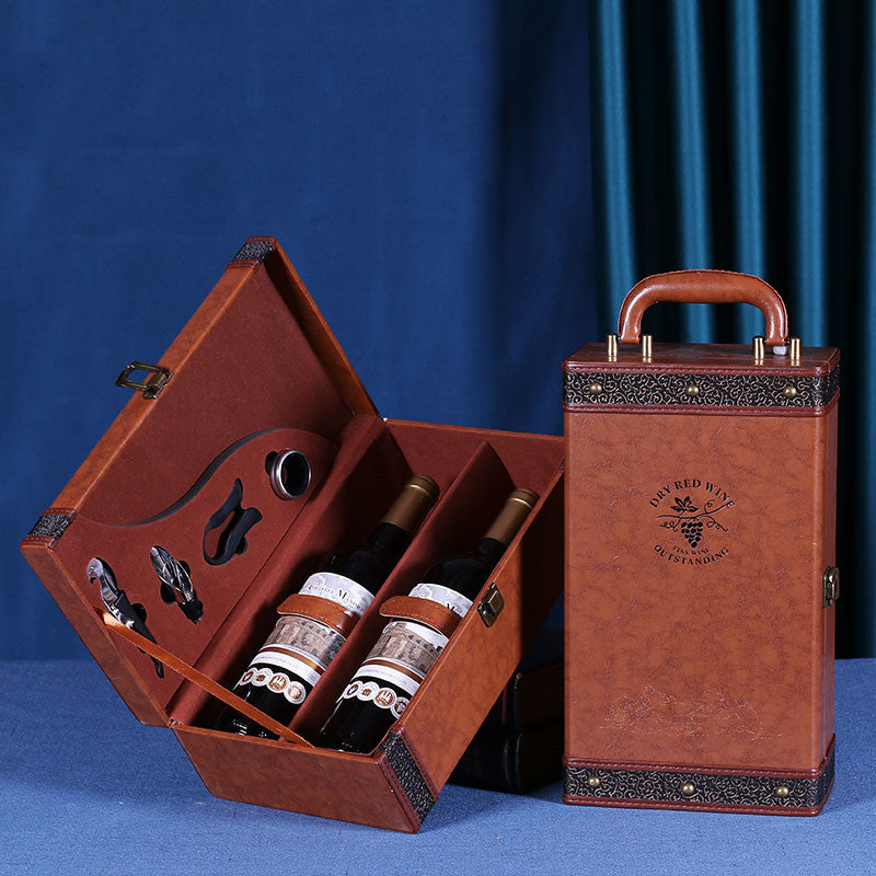 Luxury Leather Wine Gift Box Gomaki