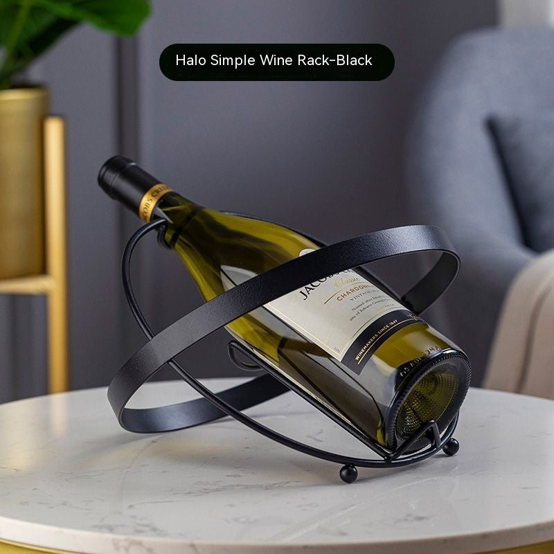 Modern Gold Metal Wine Bottle Holder Gomaki