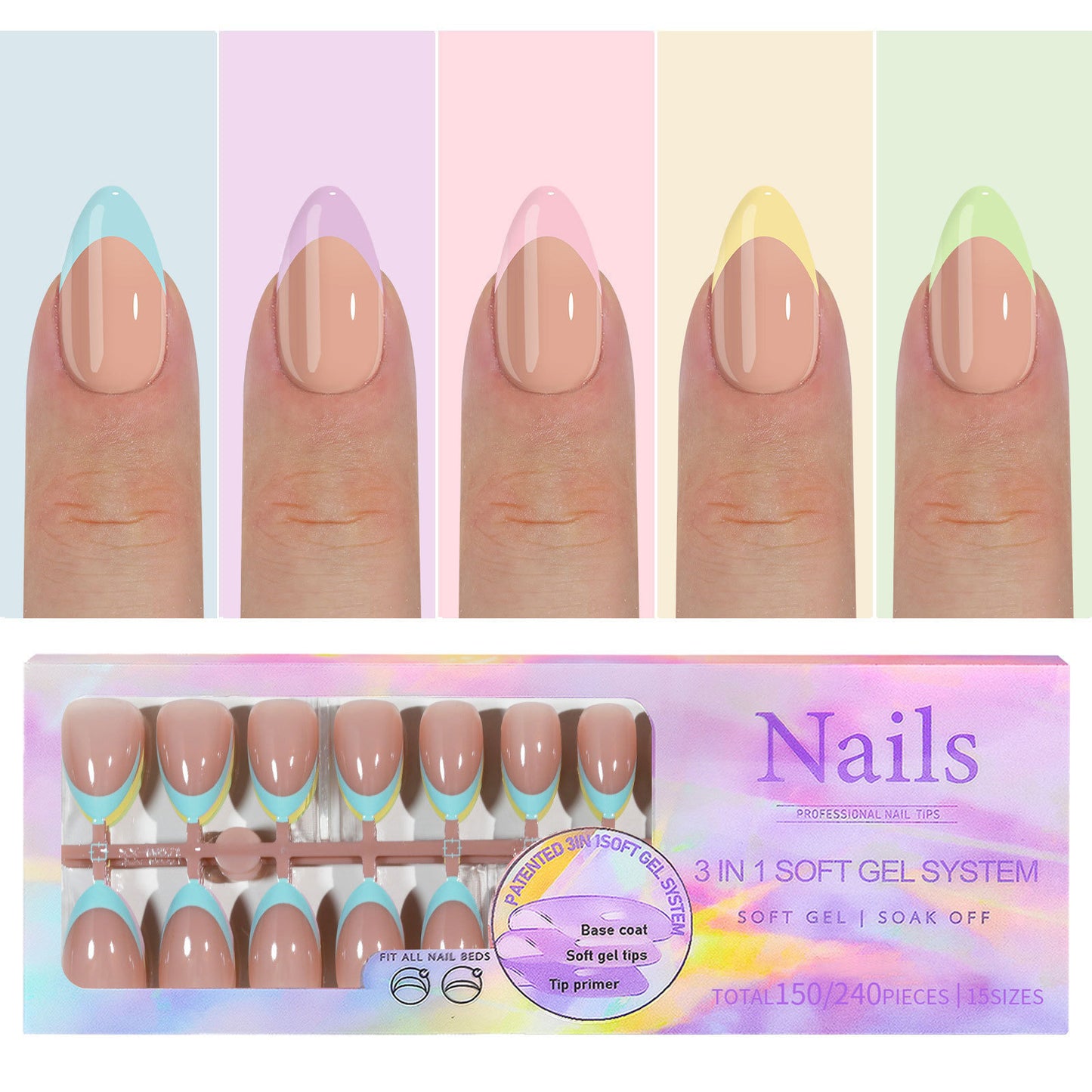 Manicure Wear Nail French Seamless Wear Nail Detachable Gomaki