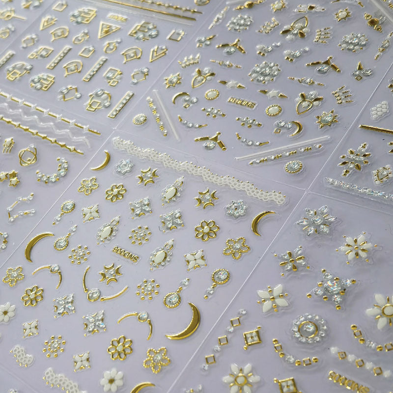 Floral Nail Art Stickers Set Gomaki