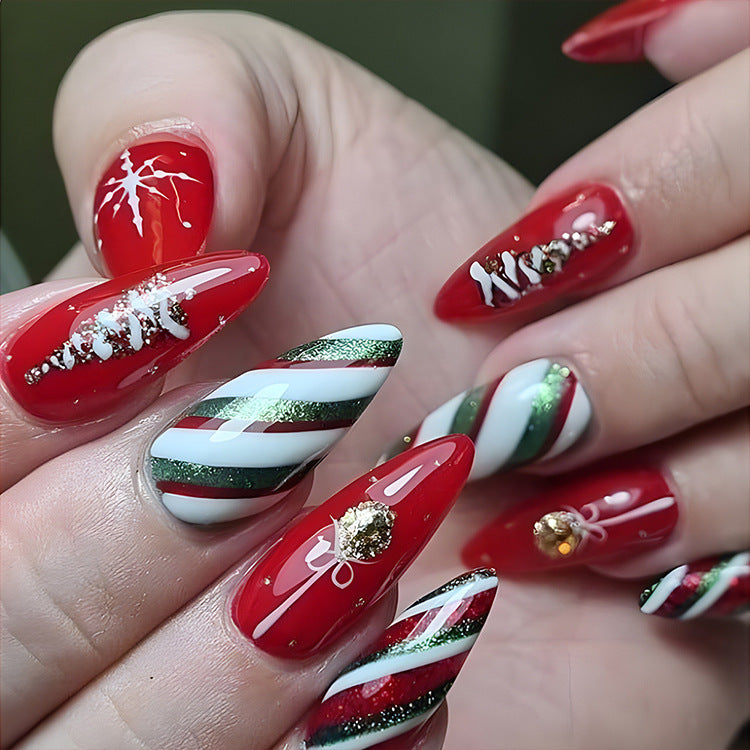 Christmas Press On Nails Set Gomaki