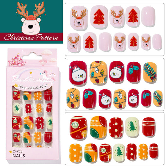 Christmas Pattern Press On Nails Gomaki