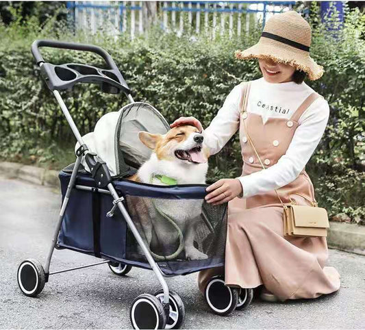 Foldable Pet Stroller for Dogs And Cats Gomaki