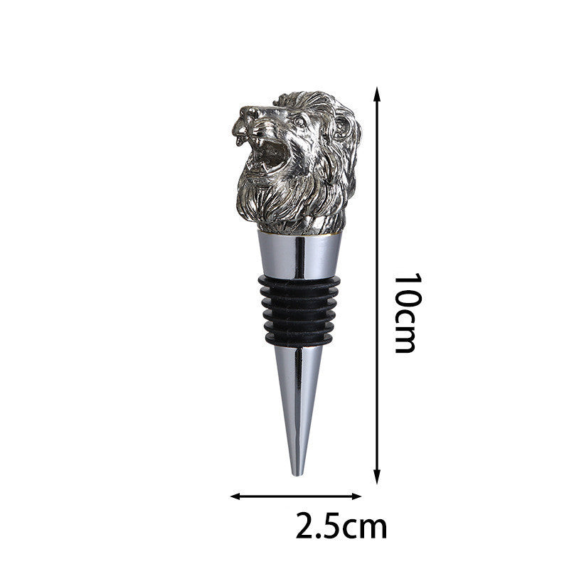 Luxury Animal Head Wine Bottle Stopper Set Gomaki