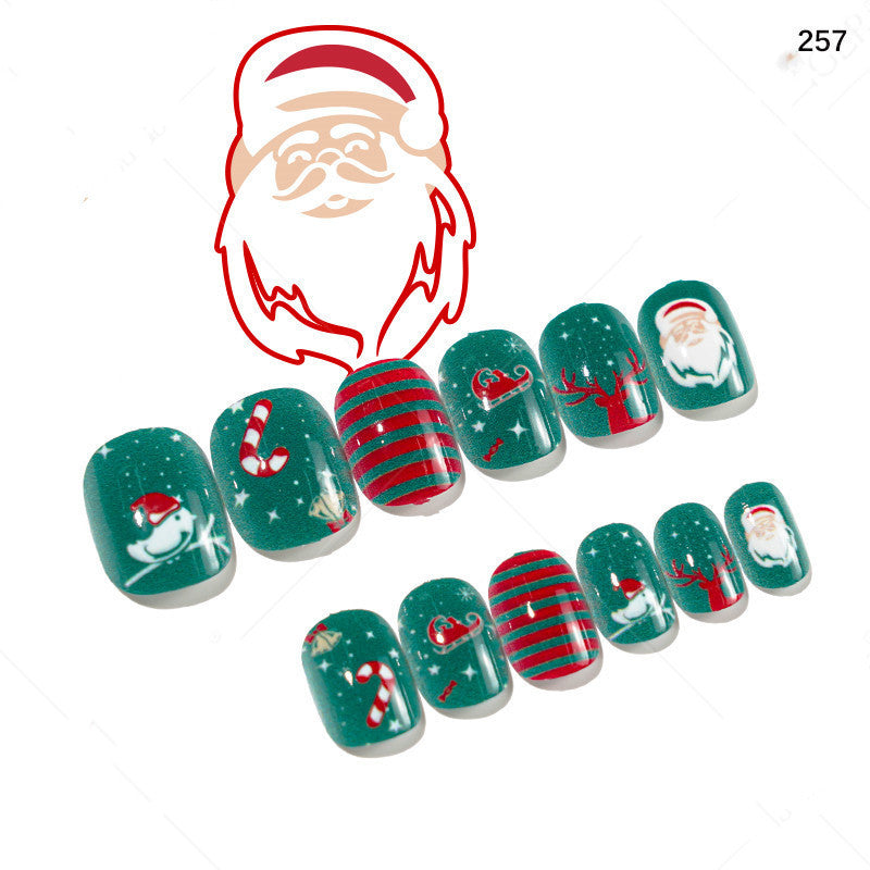 Christmas Pattern Press On Nails Gomaki