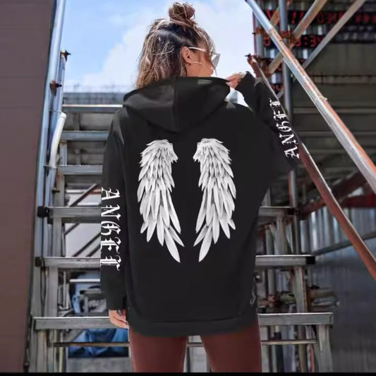 Sweat à capuche imprimé style streetwear Gomaki