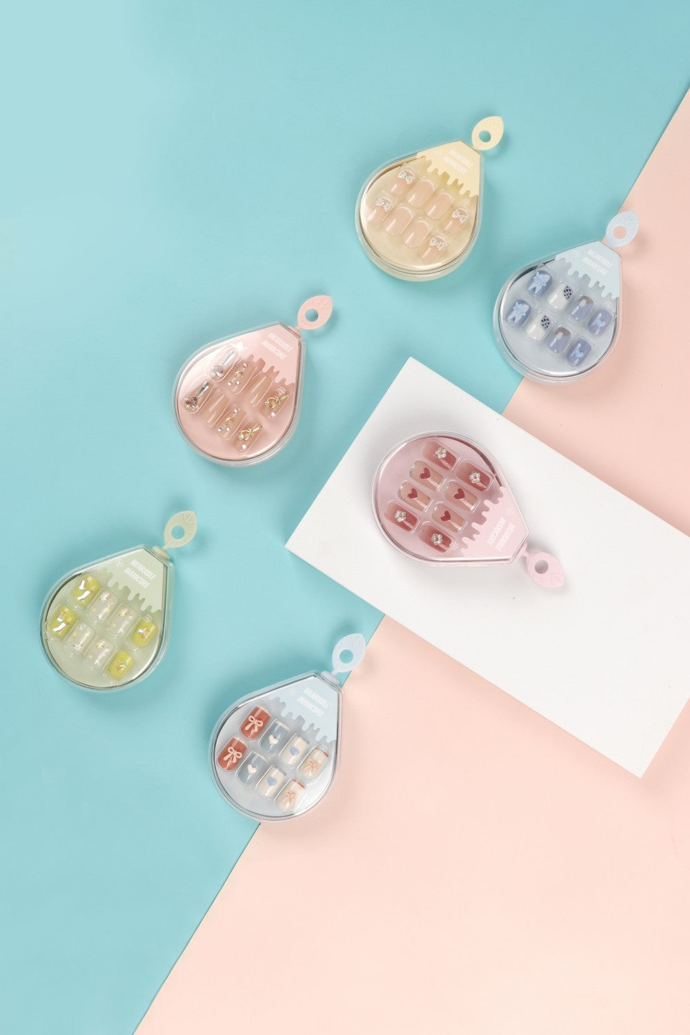 Elegant Pearl And Plaid Press On Nails Gomaki