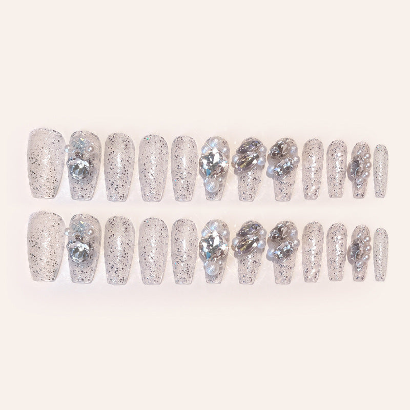 Luxury Crystal Rhinestone Press On Nails Gomaki