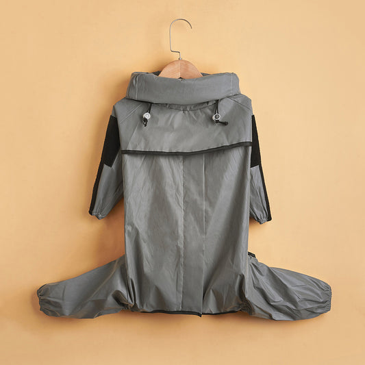 Reflective Silver Dog Raincoat Gomaki Shop