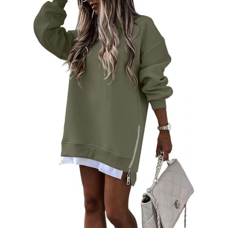 Women Longline Sweatshirt Dress Gomaki