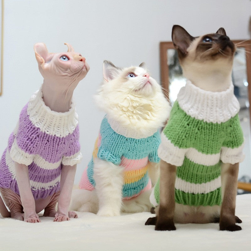 Hairless Sphynx Cat Warm Sweater Pet Clothes Gomaki