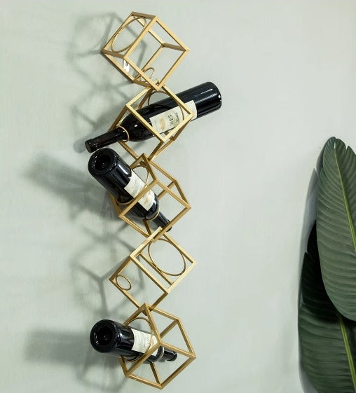 Geometric Wall Mounted Wine Rack Gomaki