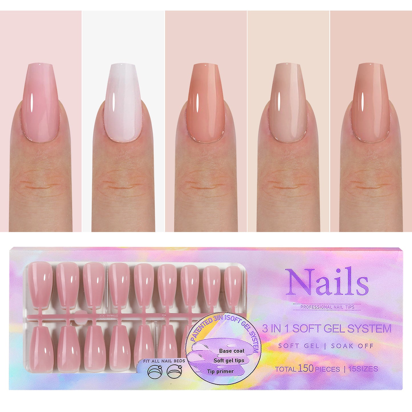 Manicure Wear Nail French Seamless Wear Nail Detachable Gomaki