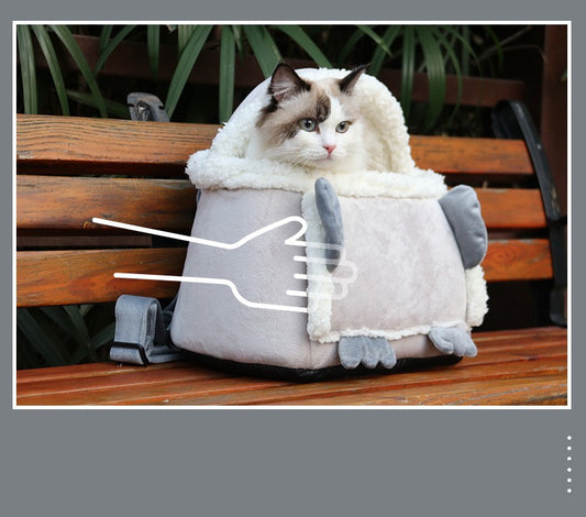 Cozy Plush Cat Carrier Bag Gomaki Shop